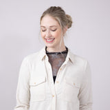 Thread & Supply Cassin Soft Luxe Button Up Shirt in Heather Oatmeal