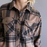 Thread & Supply Santa Fe Jacket for Women in Pecan Black Plaid