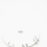 Three Pair Oval Huggie Earrings in Silver