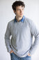 Weatherproof Ribbed Raglan Sweater for Men in Heather Grey