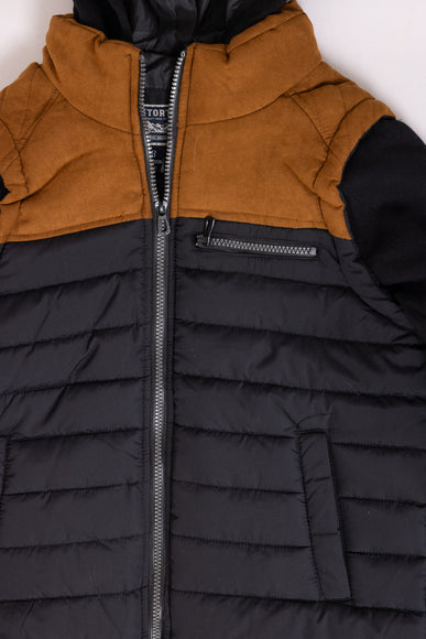 Youth Layered Vest Jacket for Boys in Black