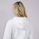 1897 Active All Over Floral & Bows Print Hoodie for Women in Ivory