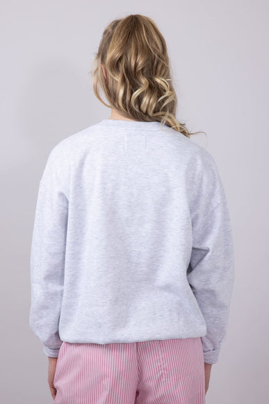 1897 Active Embroidered Bow Sweatshirt for Women in Ice Grey | GT874-ICEGREY