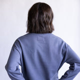 1897 Active Thankful Graphic Fleece Sweatshirt for Women in Blue