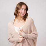 Shaker Stitch Cardigan for Women in Natural