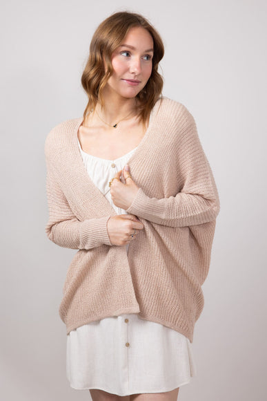 Shaker Stitch Cardigan for Women in Natural