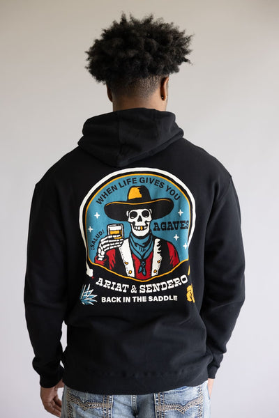 Ariat x Sendero Senor Agave Horses Hoodie for Men in Black