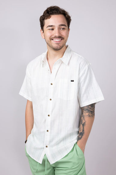 Billabong All-Day Stripe Shirt for Men in Off White