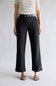 Belted Wide Leg Trouser Pants for Women in Black
