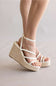 Berness Ralphine Toe Ring Espadrille Wedges for Women in White