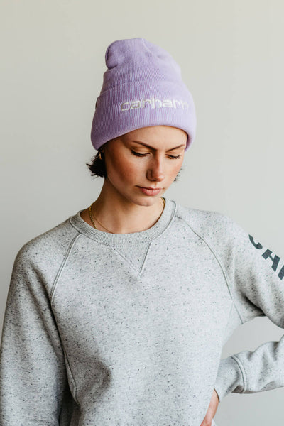Carhartt Knit Cuff Beanie for Women in Purple