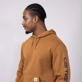 Carhartt Logo Sleeve Hoodie for Men in Brown