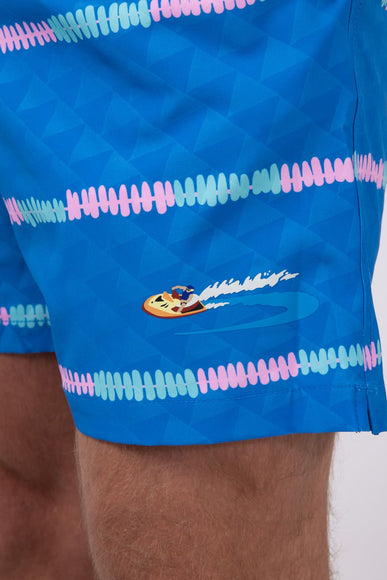 Chubbies Embossed Classic Swim Trunks 5.5” Shorts for Men in Blue Stripe