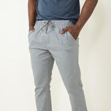 Copper & Oak Elastic File Tech Jogger Pants for Men in Light Grey