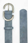 Double Buckle Belt for Women in Blue Silver