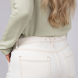 Eunina Lulu Denim Shorts for Women in White