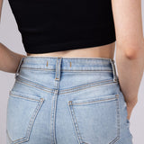 Eunina Lulu Super High Rise Cut Off Denim Shorts for Women