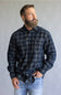 1897 Legends Corduroy Reverse Plaid Flannel Shirt for Men in Navy Olive | F13006-NAVYOLIVE