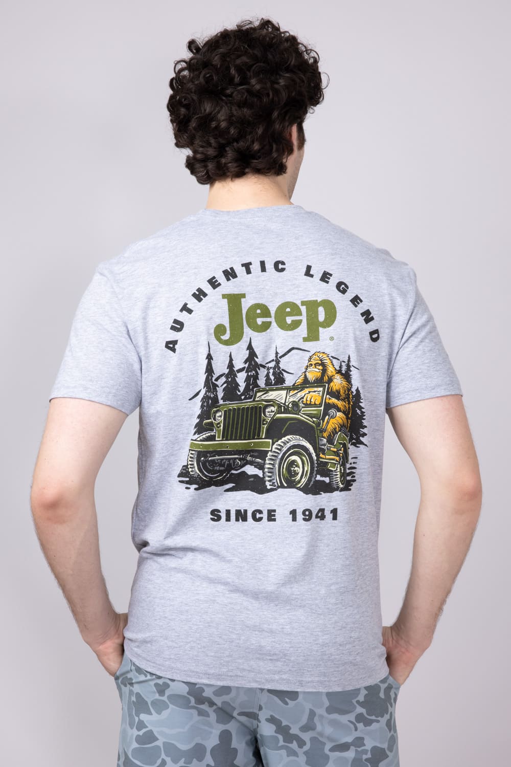 Jeep Sasquatch T-Shirt for Men in Grey | 2369-GREY – Glik's