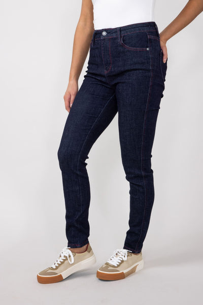 Judy Blue High Rise Dark Wash Heart Pocket Skinny Jeans for Women