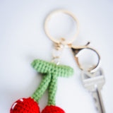 Knit Cherry Purse Charm in Gold