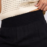 Love Tree Tencel Wide Leg Beach Pants for Women in Black