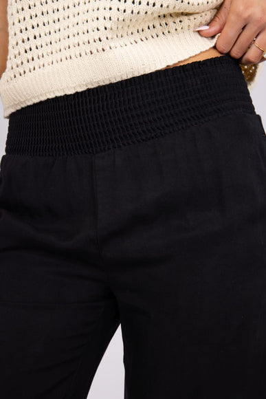 Love Tree Tencel Wide Leg Beach Pants for Women in Black