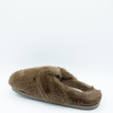 Beach by Matisse Portland Fuzzy Slippers for Women in Taupe
