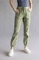 Mica Cropped Jogger Pants for Women in Olive