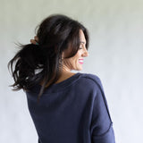 Miracle Knit American Flag Sweater for Women in Navy
