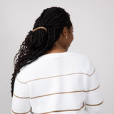 Miracle Striped Sweater for Women in White Caramel