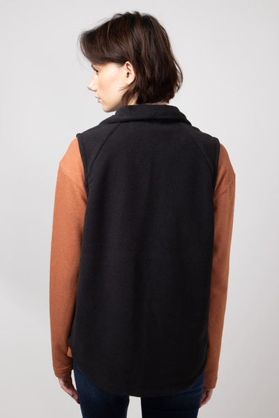 Women's Classic Microdini Fleece Vest - Black main image 0