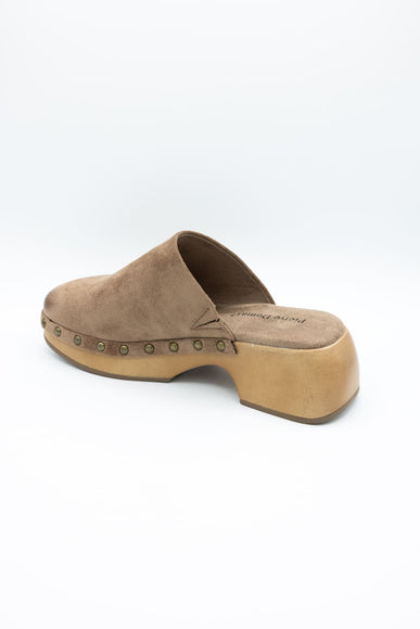 Pierre Dumas Jeda Heeled Clogs for Women in Taupe