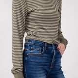 Risen Dark Wash High Rise Distressed Skinny Jeans for Women