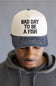 Simply Southern Fishing Snapback Hat for Men in Ivory