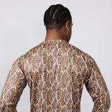 Simply Southern Mens Sport Shirt for Men in Brown Camo