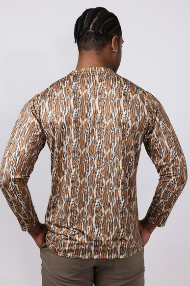 Simply Southern Mens Sport Shirt for Men in Brown Camo