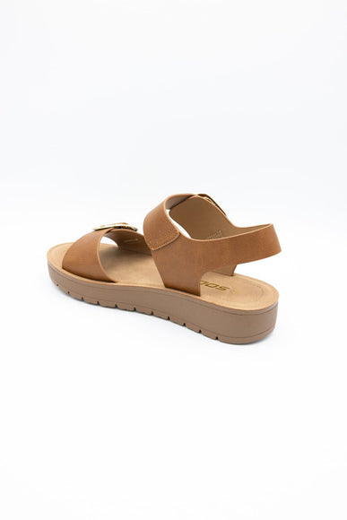 Soda Jackie Platform Sandals for Women in Tan