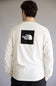 The North Face Box Graphic Long Sleeve T-Shirt for Men in White Dune