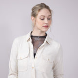 Thread & Supply Cassin Soft Luxe Button Up Shirt in Heather Oatmeal