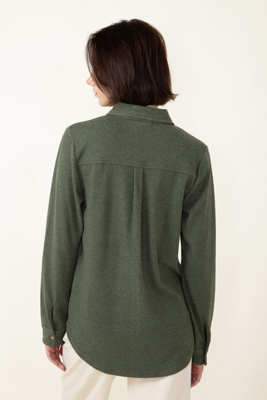 Thread & Supply Lewis Soft Luxe Button Up Shirt for Women in Fern