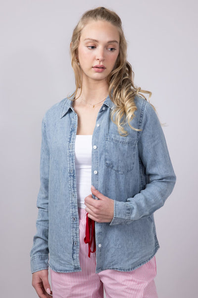 Thread & Supply Shay Denim Shirt for Women in Light Wash