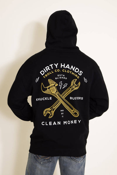 Troll Co. Twisting Wrenches Hoodie for Men in Black