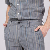 Union Paloma Seersucker 8” Shorts for Men in Grey