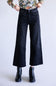 Vervet Super Soft High Rise Wide Crop Black Jeans for Women