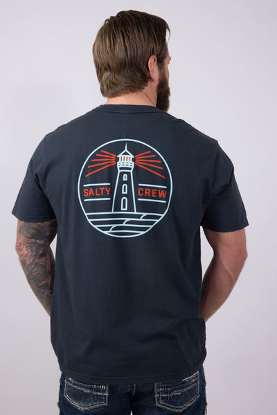 Salty Crew Lookout T-Shirt for Men in Vintage Black