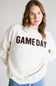 1897 Active Chenille Patch Game Day Sweatshirt for Women in Beige