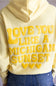 1897 Active Love You Like A Michigan Sunset Hoodie for Women in Butter Yellow