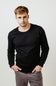 1897 Original Solid Crew Thermal Long Sleeve Shirt for Men in Black