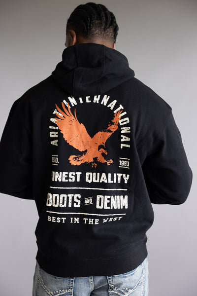 Ariat Eagle Hoodie for Men in Black